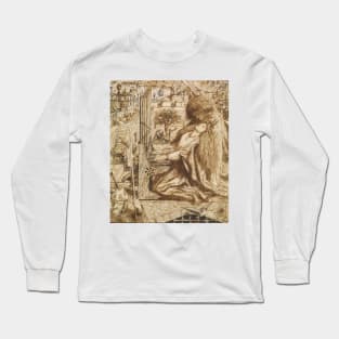 Design for Moxon's Tennyson - Saint Cecilia by Dante Gabriel Rossetti Long Sleeve T-Shirt